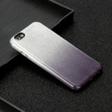 For iphone 6/6S/6 plus/6S plus/7/8/SE 2020 Phone Case Gradient Color Glitter Powder Phone Cover with Airbag Bracket black