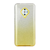 For VIVO Y91/Y93/Y95 with hole/V17/S1 Pro/Y95 Phone Case Gradient Color Glitter Powder Phone Cover with Airbag Bracket yellow