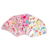 Children's Mask Dust Proof Breathable Washable Cartoon Print Hanging Ear Type Mask Pink bear_Packaging-already replaced