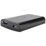 USB3.0 Cable HD60 Capture Card UVC with Microphone Input to Support 4k30fps Input Output black