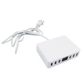 Travel Charger 6-USB Port Digital Display Extended Socket QC 3.0 Fast Charge Station Multi-Port USB Charging Plug AU Plug