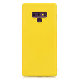 for Samsung NOTE 9 Cute Candy Color Matte TPU Anti-scratch Non-slip Protective Cover Back Case yellow