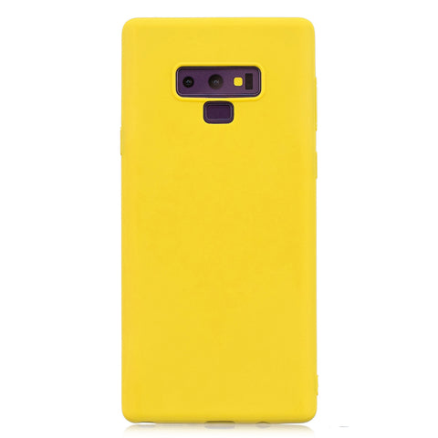 for Samsung NOTE 9 Cute Candy Color Matte TPU Anti-scratch Non-slip Protective Cover Back Case yellow