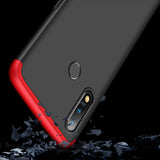 For Oppo Realme 3 pro Ultra Slim PC Back Cover Non-slip Shockproof 360 Degree Full Protective Case Red black red