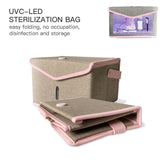Folding UVC Sanitizer Storage Bag for Bottle Phone Jewelry Face Mask Underwear gray