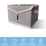 Folding UVC Sanitizer Storage Bag for Bottle Phone Jewelry Face Mask Underwear Khaki