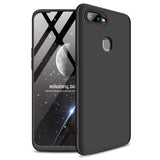 for Oppo A7 Ultra Slim PC Back Cover Non-slip Shockproof 360 Degree Full Protective Case black_Oppo A7