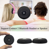CSR 4.0 Dual Bluetooth 4.0 Audio Signal Transmitter 3.5mm Audio Interface of TV DVD MP3 black