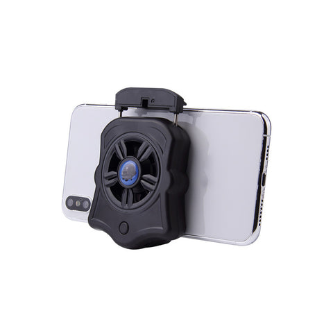 Phone Cooler For Gamer Adjustable Fan Holder Cooling Pad Mobile Cooler Radiator Heat Sink black