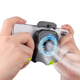Phone Cooler For Gamer Adjustable Fan Holder Cooling Pad Mobile Cooler Radiator Heat Sink white