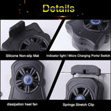 Phone Cooler For Gamer Adjustable Fan Holder Cooling Pad Mobile Cooler Radiator Heat Sink black