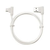 Nylon braided USB Cable Lightning/Micro USB 90 Degree Right Angle Male Data Sync and Fast Charging Charger Cable For iPhone and Samsung Android Phones Antique silver