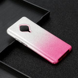 For VIVO Y91/Y93/Y95 with hole/V17/S1 Pro/Y95 Phone Case Gradient Color Glitter Powder Phone Cover with Airbag Bracket Pink