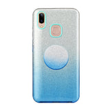 For VIVO Y91/Y93/Y95 with hole/V17/S1 Pro/Y95 Phone Case Gradient Color Glitter Powder Phone Cover with Airbag Bracket Pink