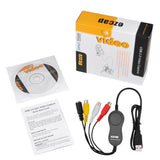 EZCAP159 USB 2.0 Audio Video Capture Card Convert Analog Video Audio to Digital Format for Windows Mac OS 10.14 Win10 64bit gray