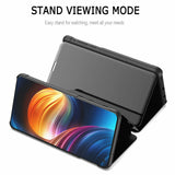 For Samsung Galaxy S10/S10 Plus/S10E Smart Leather Flip Mirror 360 Phone Case Cover Gold