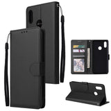 For OPPO Realme 3 pro Flip-type Leather Protective Phone Case with 3 Card Position Buckle Design Phone Cover  black