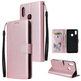 For OPPO Realme 3 pro Flip-type Leather Protective Phone Case with 3 Card Position Buckle Design Phone Cover  blue