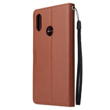 For OPPO Realme 3 pro Flip-type Leather Protective Phone Case with 3 Card Position Buckle Design Phone Cover  brown