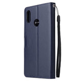 For OPPO Realme 3 pro Flip-type Leather Protective Phone Case with 3 Card Position Buckle Design Phone Cover  blue