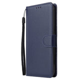 For OPPO Realme 3 pro Flip-type Leather Protective Phone Case with 3 Card Position Buckle Design Phone Cover  blue
