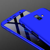 For Samsung J6 Plus/ J6 Prime 3 in 1 360 Degree Non-slip Shockproof Full Protective Case red_Samsung J6 Plus/ J6 Prime