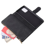 For Samsung S10 Lite 2020 Mobile Phone Case Wallet Design Zipper Closure Overall Protection Cellphone Cover  1 black