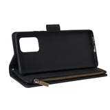 For Samsung S10 Lite 2020 Mobile Phone Case Wallet Design Zipper Closure Overall Protection Cellphone Cover  1 black