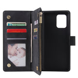 For Samsung S10 Lite 2020 Mobile Phone Case Wallet Design Zipper Closure Overall Protection Cellphone Cover  1 black