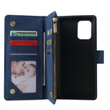 For Samsung S10 Lite 2020 Mobile Phone Case Wallet Design Zipper Closure Overall Protection Cellphone Cover  2 blue