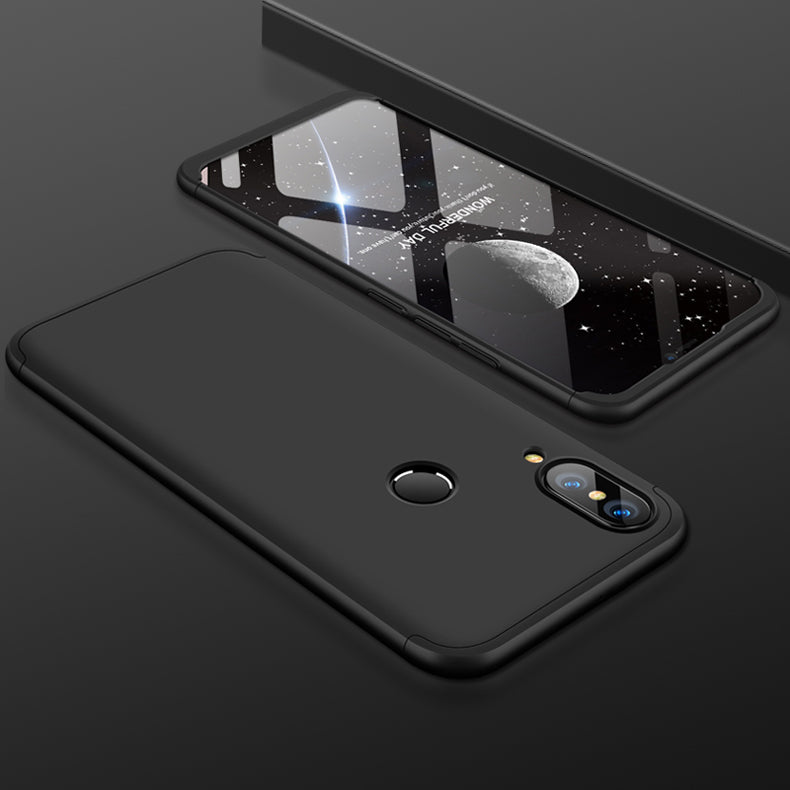 For HUAWEI NOVA 3 3 in 1 360 Degree Non-slip Shockproof Full Protective Case black