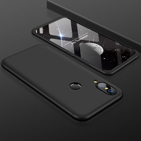 For HUAWEI NOVA 3 3 in 1 360 Degree Non-slip Shockproof Full Protective Case black