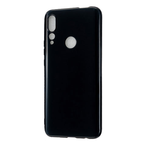 For HUAWEI Y9/Y9 Prime 2019 Cellphone Shell Glossy TPU Case Soft Mobile Phone Cover Full Body Protection Bright black