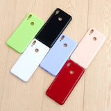For HUAWEI Y9/Y9 Prime 2019 Cellphone Shell Glossy TPU Case Soft Mobile Phone Cover Full Body Protection Milk white