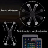 SP-168 360 Degree Rotation Four-claw Bicycle/Motorcycle/Mountain Bike Anti-fall Navigation Mobile Phone Bracket dark grey