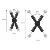 SP-168 360 Degree Rotation Four-claw Bicycle/Motorcycle/Mountain Bike Anti-fall Navigation Mobile Phone Bracket dark grey