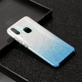 For VIVO Y91/Y93/Y95 with hole/V17/S1 Pro/Y95 Phone Case Gradient Color Glitter Powder Phone Cover with Airbag Bracket purple