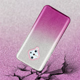 For VIVO Y91/Y93/Y95 with hole/V17/S1 Pro/Y95 Phone Case Gradient Color Glitter Powder Phone Cover with Airbag Bracket purple