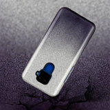 For HUAWEI Mate 30/Nova 5I pro/Mate 30 Pro/PSmart /Y5P/Y6P 2020 Phone Case Gradient Color Glitter Powder Phone Cover with Airbag Bracket black