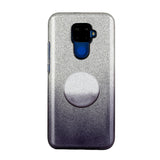 For HUAWEI Mate 30/Nova 5I pro/Mate 30 Pro/PSmart /Y5P/Y6P 2020 Phone Case Gradient Color Glitter Powder Phone Cover with Airbag Bracket black