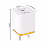 USB Double Wall Fast Charger Adapter 1A 2A 5V for Android / Galaxy / iPhone  Silver