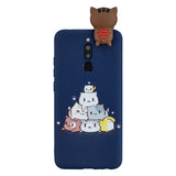 For Redmi 8/8A/5/Note 8T Mobile Phone Case Cute Cellphone Shell Soft TPU Cover with Cartoon Pig Duck Bear Kitten Lovely Pattern Royal blue
