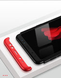 For Samsung A8 2018 360 Degree Protective Case Ultra Thin Hard Back Cover red