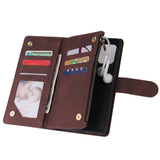For Samsung S10 Lite 2020 Mobile Phone Case Wallet Design Zipper Closure Overall Protection Cellphone Cover  3 brown