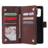 For Samsung S10 Lite 2020 Mobile Phone Case Wallet Design Zipper Closure Overall Protection Cellphone Cover  3 brown