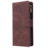 For Samsung S10 Lite 2020 Mobile Phone Case Wallet Design Zipper Closure Overall Protection Cellphone Cover  3 brown
