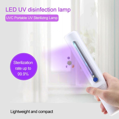 Holding Ultraviolet Lamps Portable Germicidal Light UV Disinfection Sterilizer white