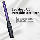 Household UV Disinfection Stick LED Sterilizer Wand Germicidal Lamp Bacteria Killer Disinfection Light black