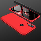 For HUAWEI NOVA 3 3 in 1 360 Degree Non-slip Shockproof Full Protective Case blue