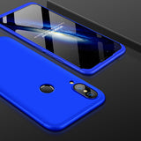 For HUAWEI NOVA 3 3 in 1 360 Degree Non-slip Shockproof Full Protective Case blue
